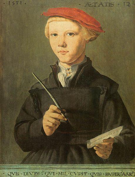 Jan van Scorel Portrait of a young scholar oil painting image